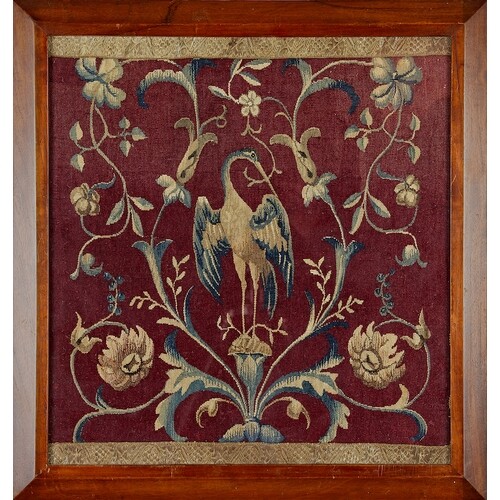 An 18th century needlework in a later frame The rectangular ...