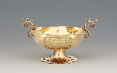 An Augsburg silver christening bowl