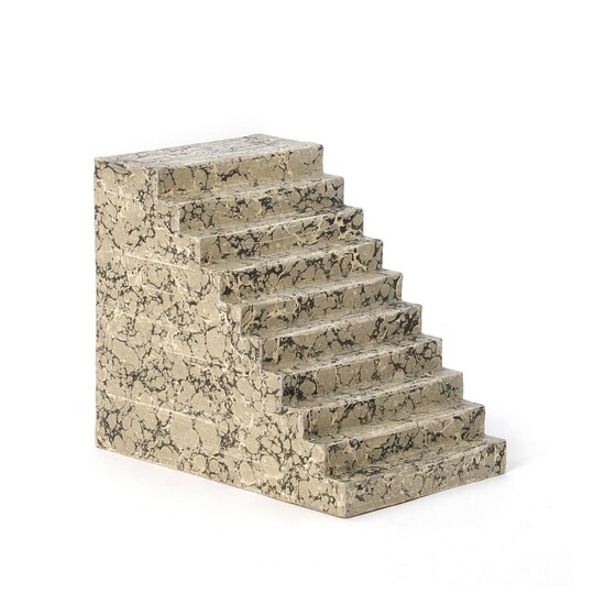 SOLD. An architectural model in the shape of a marbled and patinated wooden staircase. – Bruun Rasmussen Auctioneers of Fine Art