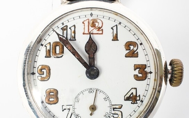 An early 20th century WWI era Silver cased Trench watch