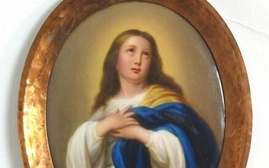 An early 20thC Continental porcelain plaque depicting