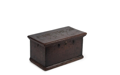 An oak alms box
