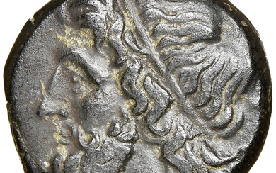 Ancients: , SICILY. Syracuse. Hieron II (ca. 275-215 BC). AE litra (19mm, 1h). NGC XF....