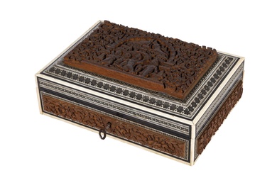 Anglo Indian marquetry box 19th C