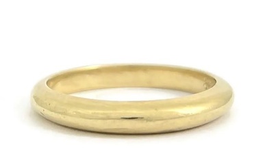 Antique 1920's Men's Thin Wedding Band Ring 18K Yellow Gold, 3.6 mm, 7.33 Grams