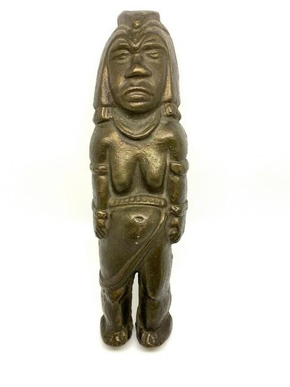 Antique Bronze Statue shaped like a Native American