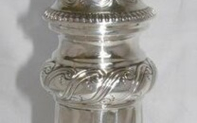 Antique Rare Fine Quality Large English Victorian Sterling Silver Sugar Caster Sifter with Full