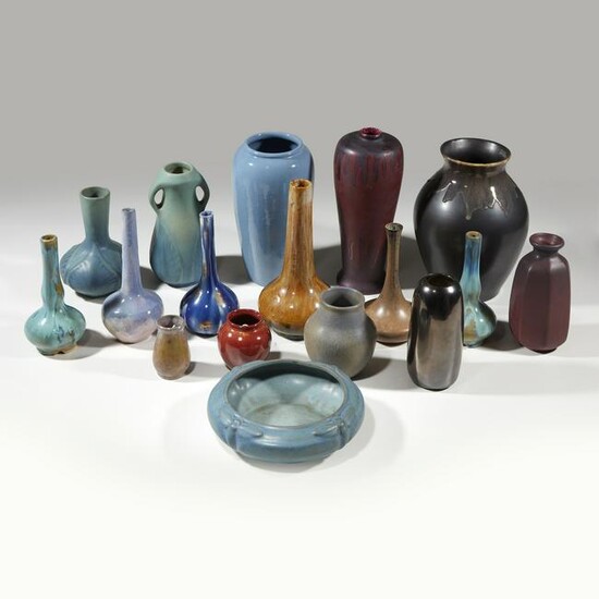 Art Pottery, Collection of seventeen pottery vessels