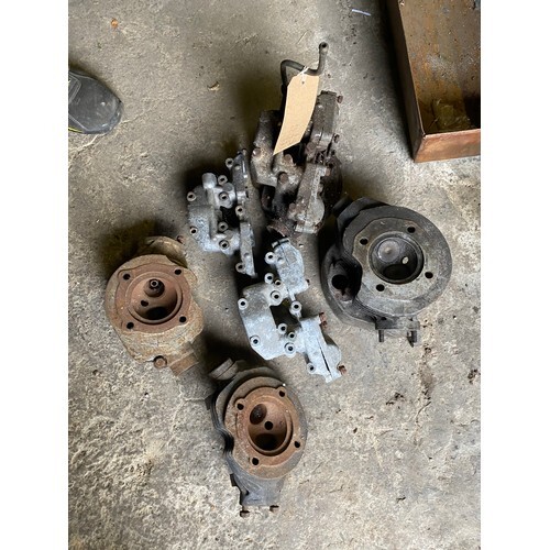 Assorted Velocette spares: Cylinder heads and camboxes