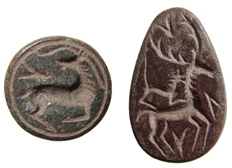 Attractive pair of modern stamp seals in ancient-style