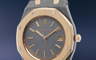 Audemars Piguet, Ref. 14486TR A highly rare, early and attractive tantalum and pink gold wristwatch with center seconds, date and bracelet