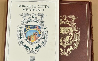 BORGHI E CITTA' MEDIEVALI volume riccamente illustrato con formella in...