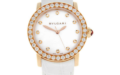 BULGARI - an 18ct rose gold wrist watch, 33mm.