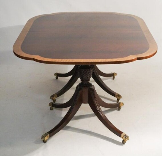 Baker Federal Style Inlaid Mahogany Dining Table