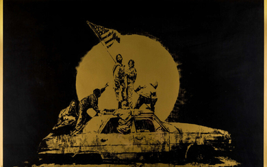 Banksy (b.1974) Gold Flag
