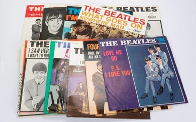 Beatles 45 Picture Sleeve Cover Lot Love Me Do Help Hold Your Hand