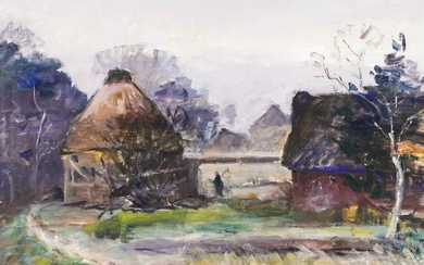 Bernhard Huys (1895-1973 German) Cottage Scene
