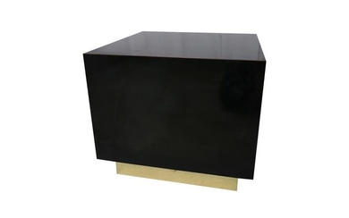 Brass Base Cube Side Table