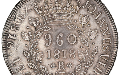 Brazil: , Pedro I 960 Reis 1825-R UNC Details (Cleaned) NGC,...