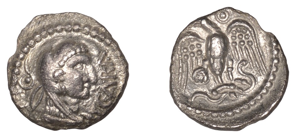 British Iron Age, ATREBATES and REGNI, Caratacus (AD 40 - 51), silver...