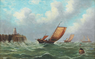British School (19th/20th Century) Choppy Seas