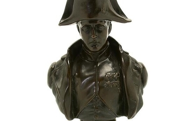 Bronze Bust of Napoleon, Signed 'Rollin', France c.