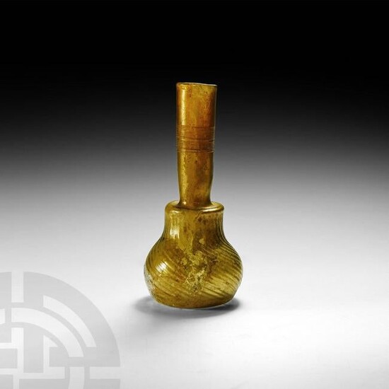 Byzantine Golden Iridescent Glass Flask