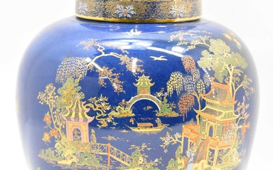 CARLTON WARE; an early 20th century large and impressive Blue...