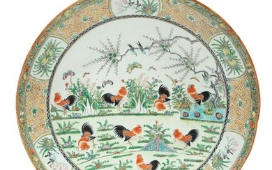 CHINESE FAMILLE VERTE ROOSTER CHARGER