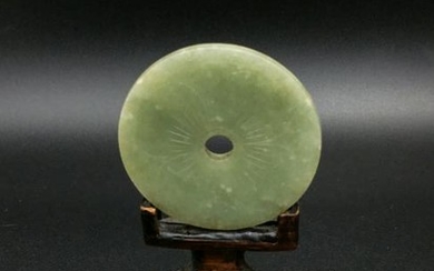 CHINESE JADE PLAQUE ON STAND