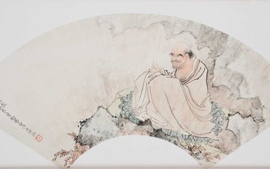 CHINESE SCHOOL, FAN PAINTING, 20TH CENTURY