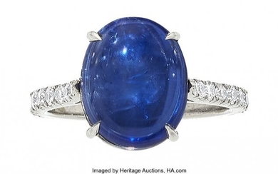 Carvin French Sapphire, Diamond, Platinum Eternity Ring