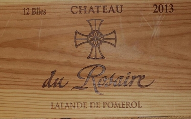 Château Du Rosaire 2013 Lalande de Pomerol (twelve bottles)