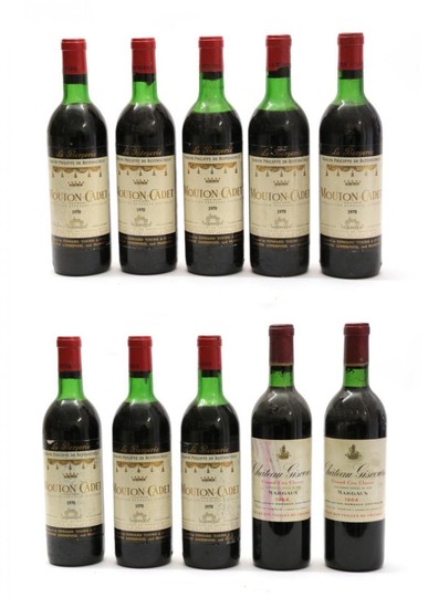 Château Giscours Margaux 1964 (two bottles), Boron Philippe de Rothschild...