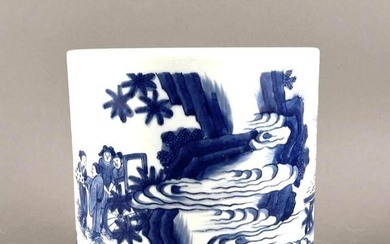 Chinese Blue and White Porcelain Brush Holder