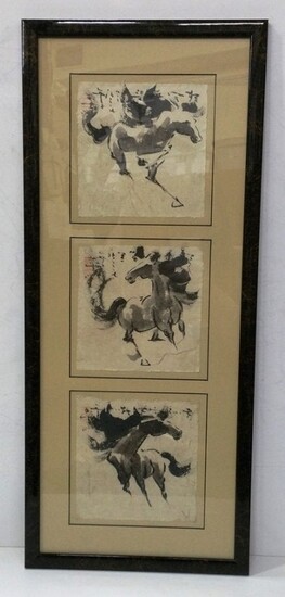 Chinese Horse Ink Paintings John H Chen