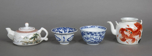 Chinese Porcelain Teapots and Japanese Cup