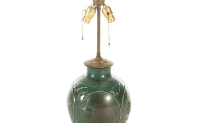 Chinese Style Pottery Vase Table Lamp, Early 20th Century and Adapted