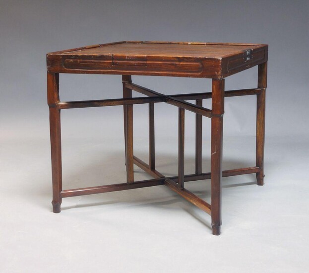 Chinese rosewood Mah-jong table, early 20th century. 77cm high, 85cm wide, 83cm deep