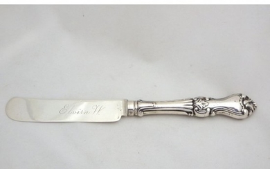 Coin Silver HH Butter Knife by Henry David "Elvira W."