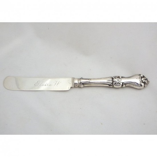 Coin Silver HH Butter Knife by Henry David "Elvira W."
