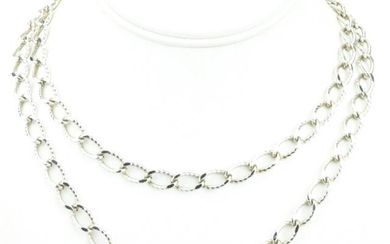 Crown Trifari Curb Link Costume Jewelry Necklace