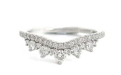 Curved Diamond Tiara Crown Ring