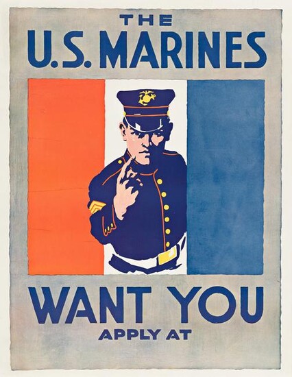 DESIGNER UNKNOWN. THE U.S. MARINES WANT YOU. Circa