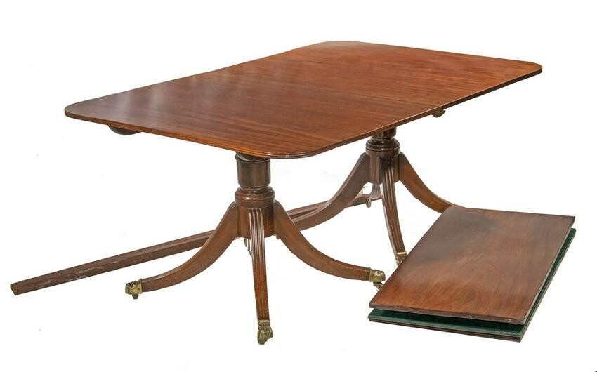 DOUBLE PEDESTAL DINING TABLE