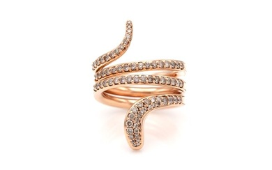 Damiani Snake Ring with Diamonds