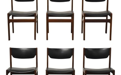 Danish Modern Teak Dining Chairs - Set of 6