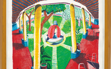 David Hockney, Views of Hotel Well III, from Moving Focus Series
