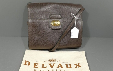 Delvaux brown leather bag with cover, mint condition