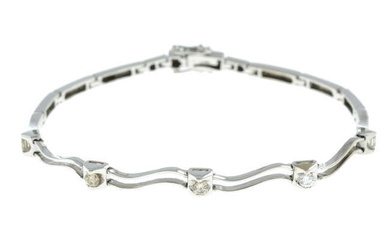 Diamond fancy-link bracelet